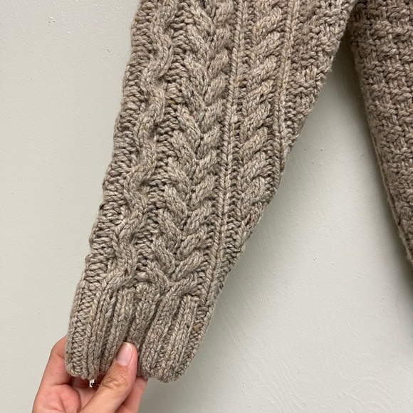 XL Irish Wool Fisherman's Sweater - Picture 4 of 5